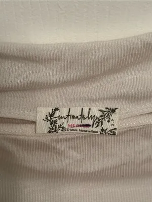 Free People Long Sleeve Night We Met Tee in White thumbnail 4