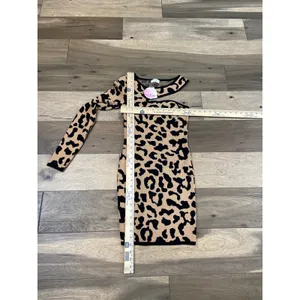 Love Always Dress Size S Leopard One‑Shoulder Bodycon Mini Cutout New With Tag thumbnail 5
