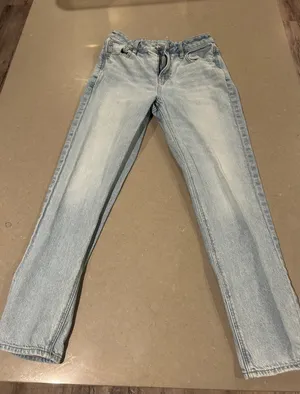 American Eagle Womens AE Jordyn High Waisted Straight Leg Jeans Light Wash Size 4 thumbnail 1