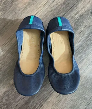 Tieks Leather Ballet Flats California Navy Blue 6 thumbnail 1