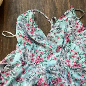 O. Vianca Blue Floral Dress thumbnail 2