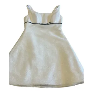 Amelia Couture White Sparkling Knee Length Formal‎ Gown Cocktail Dress Size 12 thumbnail 3