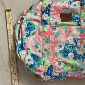 PINK Victoria's Secret Floral‎ Canvas Tote Bag Large Travel thumbnail 7