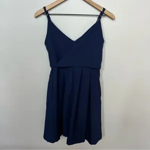 Lulus Thinking About You Navy Blue Pleated Faux Wrap Midi Dress Size Small thumbnail 8