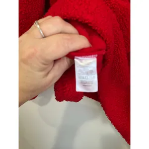 LOFT Red Fleece Pullover Cozy Casual Valentine Winter‎ Top Size XL thumbnail 6