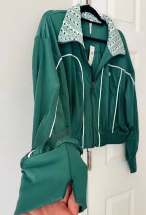 Anthropologie Daily Practice Sport Club Track Crop Jacket, Size XL thumbnail 8