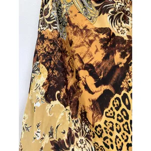 Baranda Y2K Patchwork‎ Boho Midi Skirt Animal Floral Print Size Medium thumbnail 4