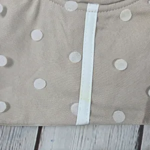 Hello Molly Malibu‎ Sunset Top White Beige Polka Dot Mesh Corset Crop M US 6 thumbnail 8