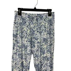 Lauren Ralph Lauren Women’s Blue Floral 2 Piece Pajama Set Button Top Pants S thumbnail 3