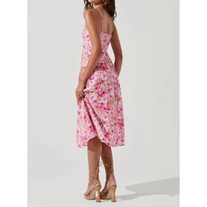 Astr the Label Ferreira Bustier Midi Dress Bright Floral Pink Women Size Small thumbnail 2