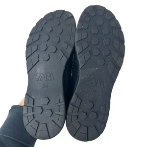 Zara Top Grade Leather Black Fringe Platform Loafers Size‎ 36 / US 5.5 thumbnail 7