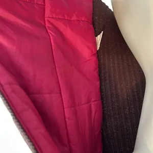 Free People Nordic‎ Southwest Boho Brown Puffer Vest Hooded Embroidered Womens M thumbnail 10