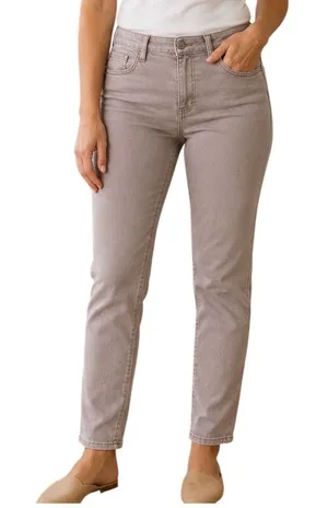 Democracy‎ Straight Leg Jeans size 12 Light Brown Flex-ellent Mid Rise Stretch thumbnail 1