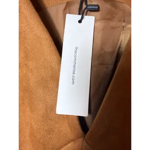 NWT COMMENSE Suede V-Neck Sleeveless Mini Dress Light Brown XS thumbnail 14
