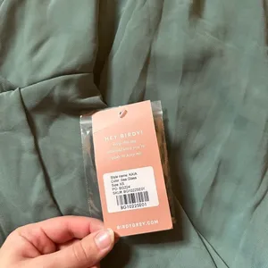 BIRDY GREY Kaia Chiffon Dress In Sea Glass thumbnail 7