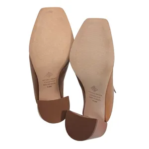 Antonio Melani Romann Brown Leather Square Toe Chunky Block Heel Mules thumbnail 10