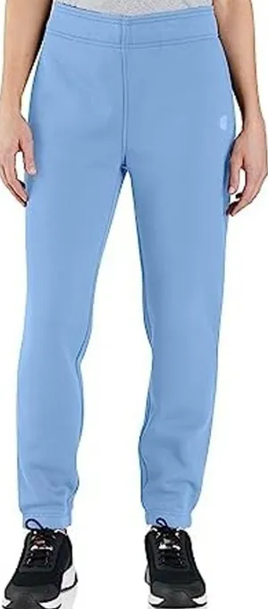 Carhartt Jogger Relaxed Fit Fleece Pants Logo High Rise Skystone Blue Small thumbnail 1