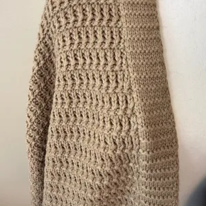 Zyia Active XL Tan Chunky Basketweave Knit Open Front Cardigan Sweater Cozy‎ thumbnail 5