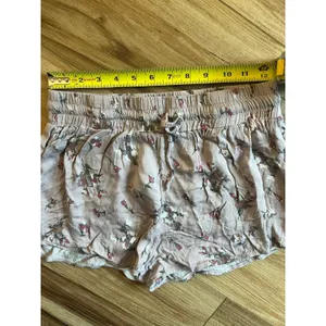 SM Don't Ask Why AE Floral Shorts Mauve Rose Print Elastic Waist Italy Lounge PJ thumbnail 5