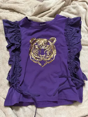 Lsu tiger sequin shirt Purple thumbnail 1