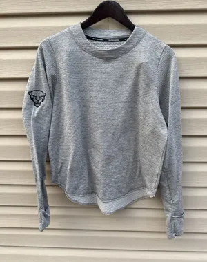 NIKE Running THERMA SPHERE ELEMENT DRI FIT LONG SLEEVE TOP Grey‎ M Pitt Panthers thumbnail 1
