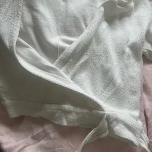Madewell Ivory Wrap-tie Top thumbnail 6