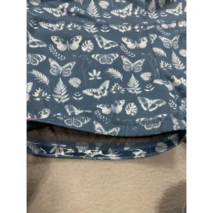 IAB‎ MFG Athletic Shorts 10 L Blue Butterfly No Ride Compression Workout Yoga thumbnail 3