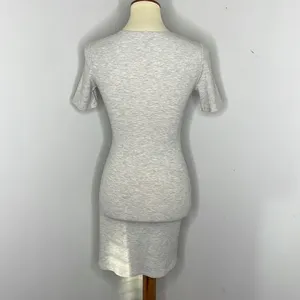 Reformation Jeans Gray Ribbed Mini Dress Shirt Dress Kendy Knit Dress‎ thumbnail 3