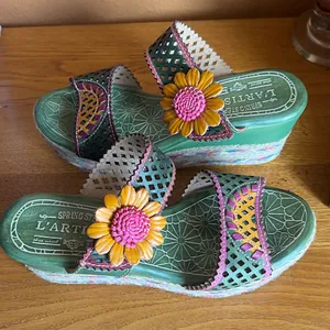 NWOT -36EU - L'ARTISTE Virgie 5.5-6/36EU Floral Platform Espadrille Sandals thumbnail 9