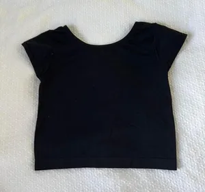 Free People Black Cropped Tee thumbnail 1