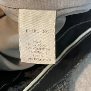 White House Black Market Flare Pants Women's 12R Gray Herringbone Contour Career thumbnail 8