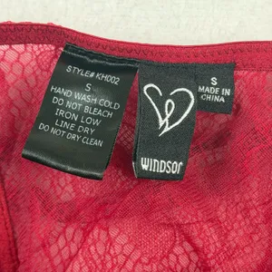 Windsor Lace‎ Corset Top Womens Small Burgundy Hook Eye Bustier Y2K thumbnail 5