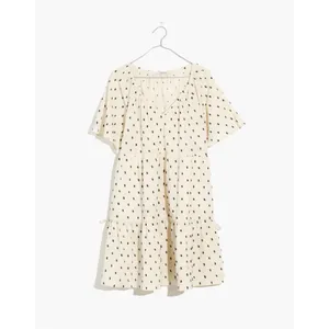 madewell cotton-linen lorelei clip polka dot mini dress thumbnail 9