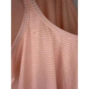 Athleta Racerback Top Women’s Large L Striped Peach pink Performance Yoga Gym thumbnail 5