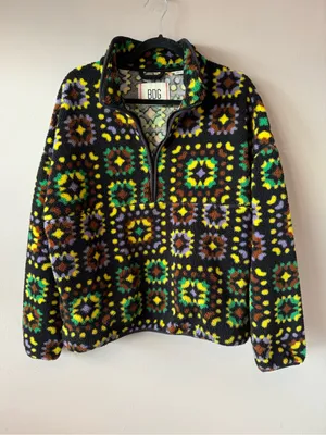 Urban Outfitters BDG Women’s Yosemite Granny Square Pattern Fleece Size Small thumbnail 1