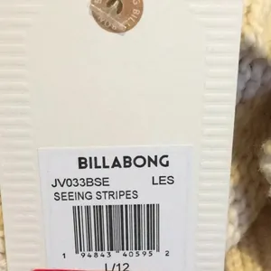 Billabong Seeing Stripes Chunky Knit Striped Sweater Top Slouchy Long Sleeve v6x thumbnail 5