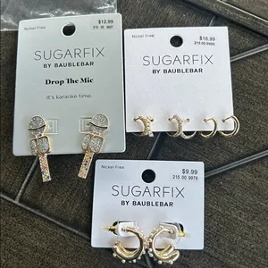 SugarFix collection of New earrings for pierced ears loop bling glam gifts thumbnail 2