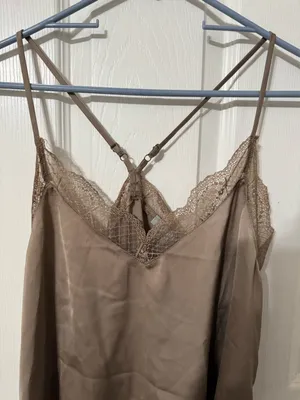Satin top Tan Size M thumbnail 2