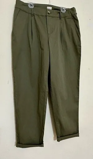 A New Day Womens Pants Stretch High Rise Relaxed Hip and Thighs Green Size 10 thumbnail 1