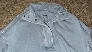 Aerie Light Blue Quarter-Zip thumbnail 5
