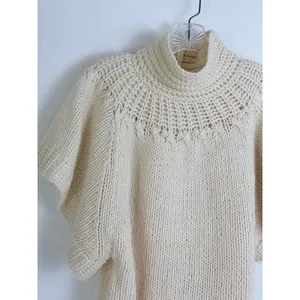 Sundance Cream Lambswool Blend Chunky Knit Dolman Sweater Size M thumbnail 5