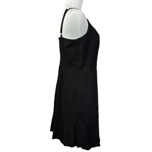 NWT Old Navy Mini Linen Blend Dress Size L Black LBD Summer thumbnail 4