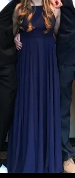 Navy Blue Halter Dress Lulus thumbnail 1