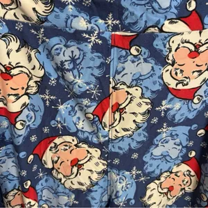 LuLaRoe Blue and White Santa Leggings Size TC2 thumbnail 3