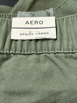 Aeropostale Aero Utility Cargo Pants Women XL Green Y2K Straight Leg Relaxed NWT thumbnail 6
