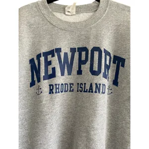Gildan Newport Rhode Island Grey Pullover Crewneck Size Small thumbnail 4