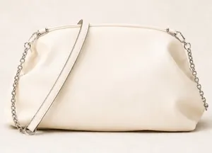 A New Day Women Mini Slouchy Dumpling Crossbody Bag Cream OS Minimalist Pouch thumbnail 1