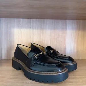 Sam Edelman sz 9 Women Laurs Leather Chunky Slip On Loafers Academia Retro Work thumbnail 4