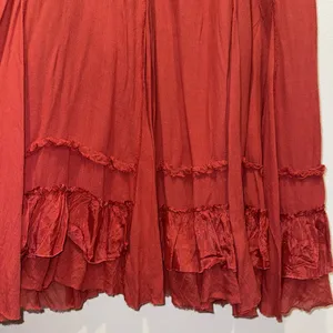 Free People FP One Cypress Ruffle Maxi Skirt Boho Terracotta NWOT L thumbnail 6