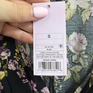 NEW Wild Fable black floral v-neck jumpsuit‎ dress business casual formal attire thumbnail 4